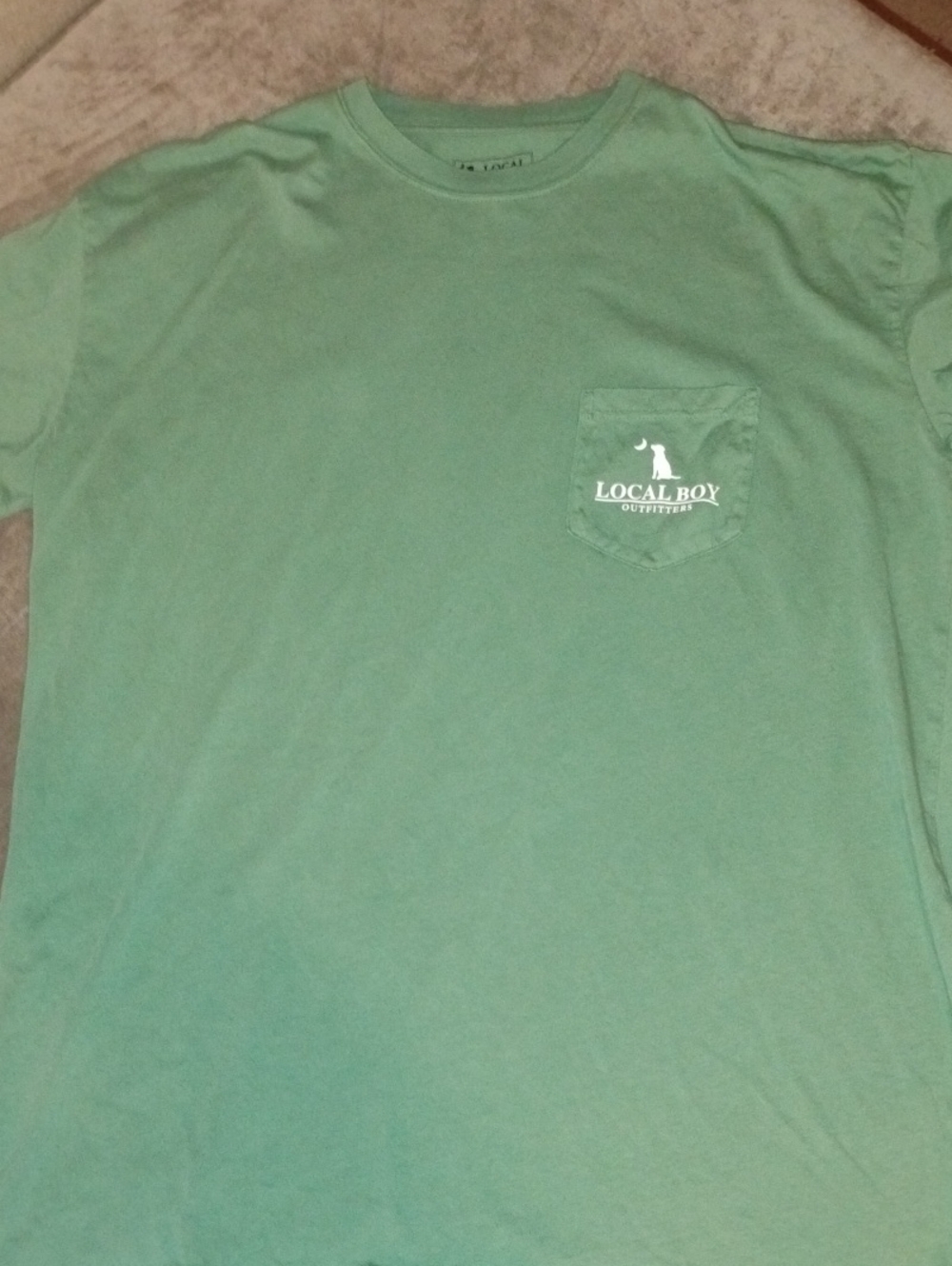 Local Boy Outfitters Large Green Pocket Tee With Hunting Dog And Ducks On Back